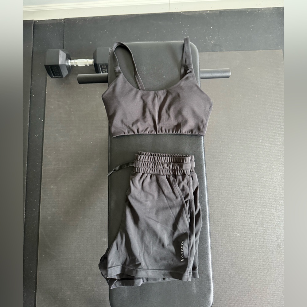 Paragon Fitwear Black Shorts and Top Set